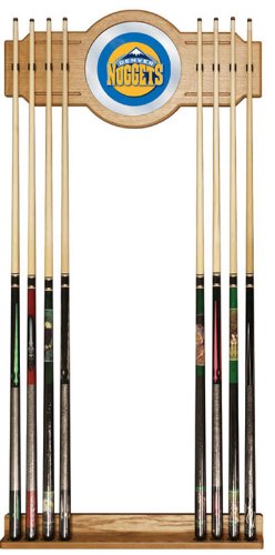 Denver Nuggets NBA Billiard Cue Rack with Mirror