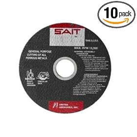 SAIT 24051 Type 1 14-Inch x 3/32-Inch x 1-Inch IronWorker Chop Saw Wheel - 10 Pack