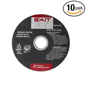 SAIT 24050 14-Inch x 3 32-Inch x 1-Inch 4400 Max RPM Type 1 Stud King Chop Saw Wheel - 10... by SAIT