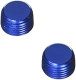 Aeroquip FCM3687 Blue Anodized Aluminum 3/8" NPT Allen Head Pipe Plugs - Pack of 2