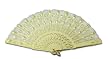 Shelby Ivory Organza Embroidered Fan