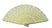 Shelby Ivory Organza Embroidered Fan