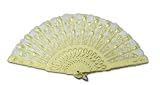Shelby Ivory Organza Embroidered Fan
