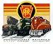 Pennsylvania RR Triple Header Railroad Train T-Shirt Tee Shirt