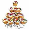 4 TIER CUPCAKE STAND HOLDS 23 CUPCAKES