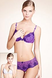2 Pack - Limited Collection Floral Embroidered Balcony Bras
