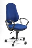 TOPSTAR 8929 G26 B&uuml;rodrehstuhl Synchro Steel II inkl. Armlehnen blau