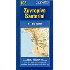 Map of Santorini (Maps of Greek islands)