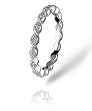 Single Leaf Pave Diamond Band in white gold by Zasha Signature Jewelry