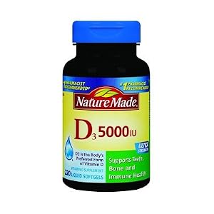 Nature Made Vitamin D-3 5000IU 220 Count Softgels