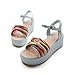 Carol Shoes Womens Platform Wedge Heel Open Toe Sandals Shoes