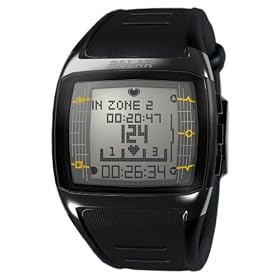 Polar FT60 Men's Heart Rate Monitor Watch (Black with White Display)