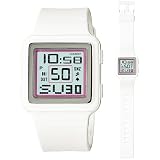 Casio Women's LDF20-7AV White Resin Quartz Watch with Grey Dial