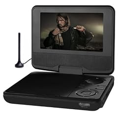 Odys Curio Tragbarer DVD-Player mit 17,8 cm (7 Zoll) drehbarem Bildschirm (DVB-T, USB 2.0) schwarz