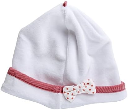 Perlee Newborn Infant Baby Girls Soft Cotton Velour Layette Hat for Baby Gifts - Pink