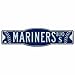 MLB Seattle Mariners Styrene Sign, 4.5 x 17-Inch