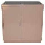 LabDesign 7136-35 Steel Standing Height Base Dead Corner Cabinet with Fixed Panel Cupboard, 35
