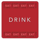 picture of I Style My Home Words Corkback Coasters, Red