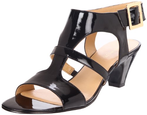 Nine West Women's Fernadale T-Strap Sandal,Black,6 M US