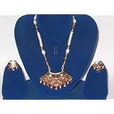 Wedding Gift Kundan Style Mewa Necklace Set and Earring in Multi Beads-3pc Set(Brand New)<br />
