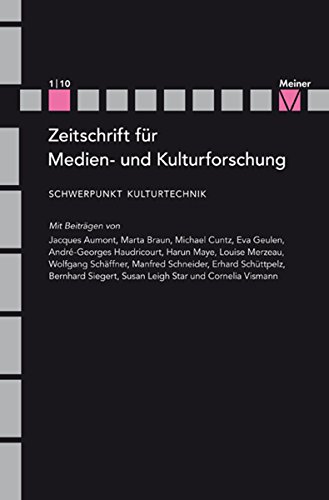Kulturtechnik: Zeitschrift für Medien- und Kulturforschung, Heft 1/2010 (German Edition)