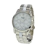 Best Buy Faux Mother of Pearl and Crystal Chronograph Watch Chronograph Watch