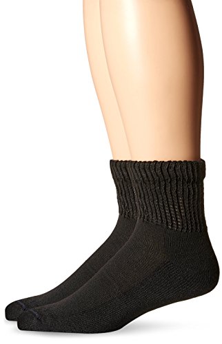 Dr. Scholl s Men s 2 Pack Dry Feet Diabetes and Circulatory Ankle Socks,  Black, Shoe: 10.5-12