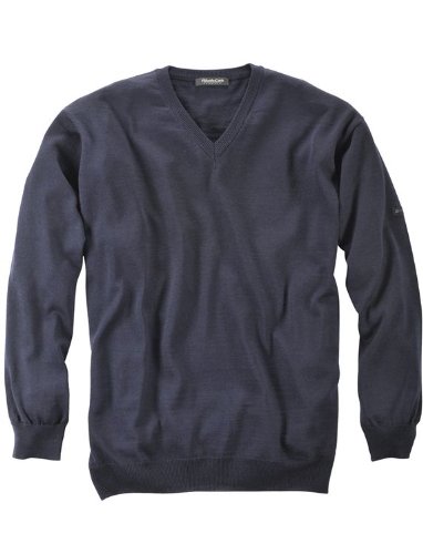 Monte Carlo - Strickpullover in marine mit V-Neck 
