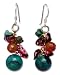 Garnet and Carnelian Cluster Earrings, 'Tropical Orchard'