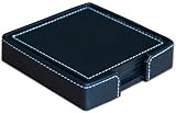 Eco-Friendy Leather 4 Square Coaster Set