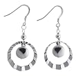 Sterling Silver Circle Dangle Earrings