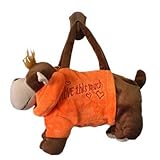 (ビグッド)Bigood ふわふわ 可愛い アニマルリュック ポケット ポシェット キッズ子供 バッグ カバン 女の子 男の子 ハンドバッグ 筆箱 ペンケースにも オレンジ 猿