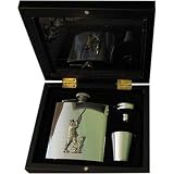 Kitchen & Housewares : Hunter and Dog 6oz Stainless Steel Hip Flask - Gift Set