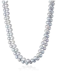 Silver Grey Potato Freshwater Cultured Pearl Endless Necklace, 48"