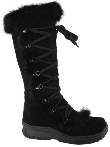 Bearpaw Women's Suede & Rabbit Fur Boots - Style 499 Pasador