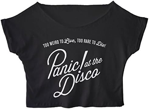 Onside Women's Panic At The Disco Crop Top Tee Shirt Black