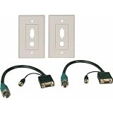Tripp Lite EZA-VGAAF-2 Easy Pull Type-A Kit w/HD15F/F & 3.5mmF/F & 2 Wallplates