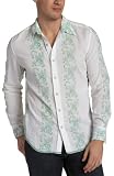 Vintage Red Young Men's Fern & Flora Open Weave Long Sleeve Shirt