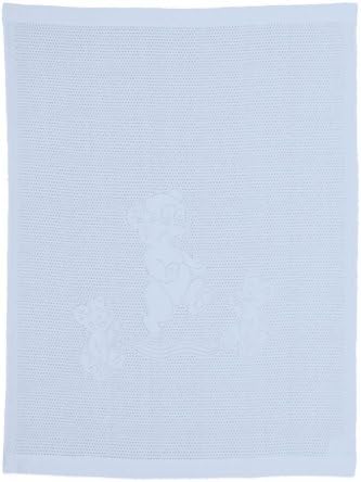 MYB Textiles Teddy Bear Baby Blanket in Blue