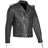 River Road Basic Leather Jacket Black