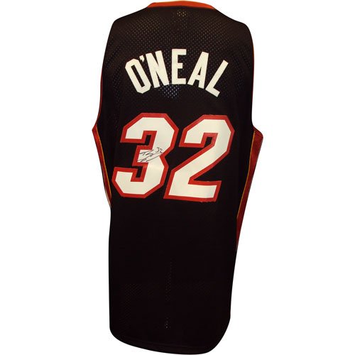 Shaquille O'Neal Autographed Miami Heat (Black #32) Jersey