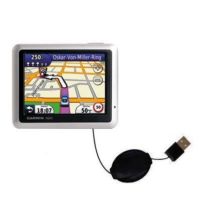 Retractable USB Cable for the Garmin Nuvi 1245 1240 with Power Hot Sync and Charge capabilities - uses Gomadic TipExchange Technology