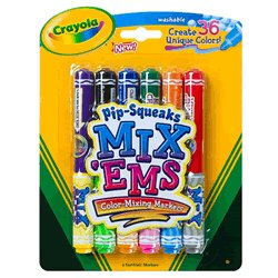 Childrens Toyshop  Toys : Crayola Pip Squeaks Mix Ems 6ct Markers