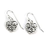 Barse Sterling Silver Heart Scroll Earrings