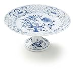 JAPAN BLUE DANUBE PIERCED FOOTED COMPOTE #44
