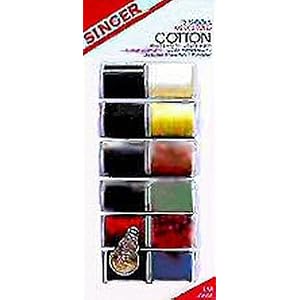 Singer-Mercerized-Cotton-Thread-25-Yard-Spools-Standard-Assortment-12-count-3-Pack-