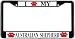 I Love My Australian Shepherd Paw Prints Dog Black Metal License Plate Frame Holder
