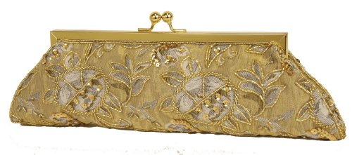 Beaded - Floral Design - Lace - Evening Bag - Anai (61 9631)