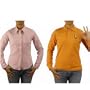 2 Womens Ralph Lauren Skinny Polo RL Oxford Shirt (Size: L)