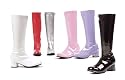 175-DORA, Children's Costume Dora Gogo Boots in White, Red Pink, Purple, Silver or Black by Ellie Shoes